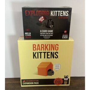 Exploding Kittens NSFW Edition & Barking Kittens Expansion Pack Card Game Sealed